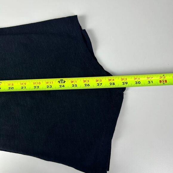 KENAR Black Cotton Blend Cap Sleeve Embroidered Lace Neck Shift Top Size Medium - Picture 9 of 12